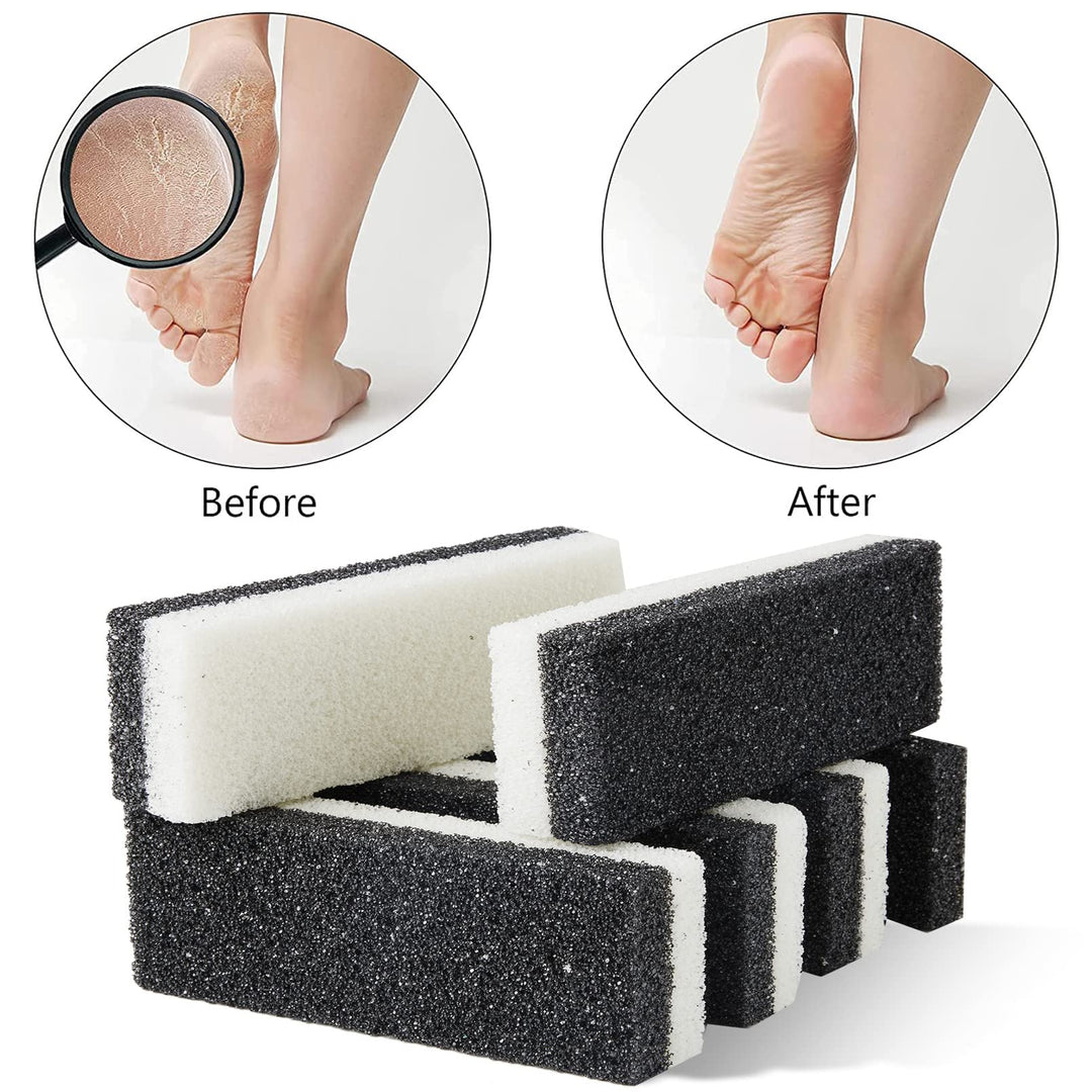 2 in 1 Pumice Stone for Feet,6 Pack Foot Scrubber & Callus Remover, Stone Scrubber for Hard Skin,Foot Pumice,Dead Skin Remover for Feet, Heels, Hands and Body