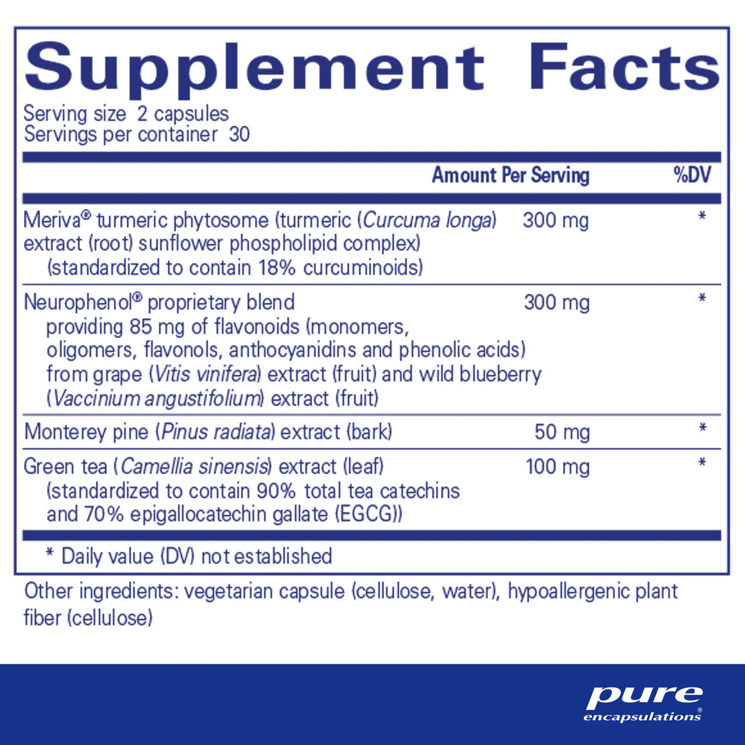 CurcumaSorb Mind | Supplement to Support Memory, Sharpness, and Cognitive Function* | 60 Capsules