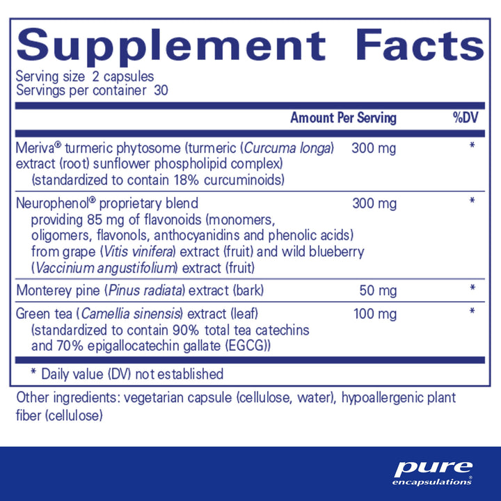 CurcumaSorb Mind | Supplement to Support Memory, Sharpness, and Cognitive Function* | 60 Capsules