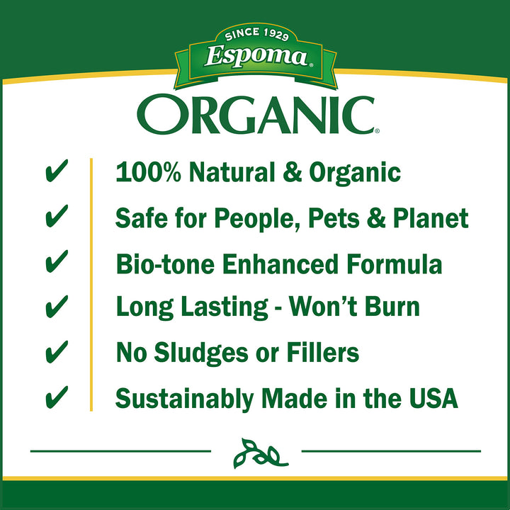 Organic Iron-Tone 3-0-3 Organic Fertilizer and Plant Food to Help Correct Iron Deficiency (Chlorosis). 5 lb. Bag. Turns Yellow to Green, Non Staining Iron