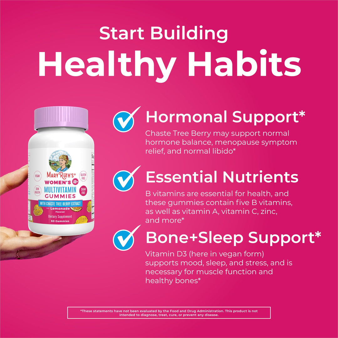 , Sugar Free, Vegan Vitamin Gummy, Immune Support Daily Multivitamin + Chasteberry, Hair, Skin and Nail for Women, 60 Count, Pack of 1