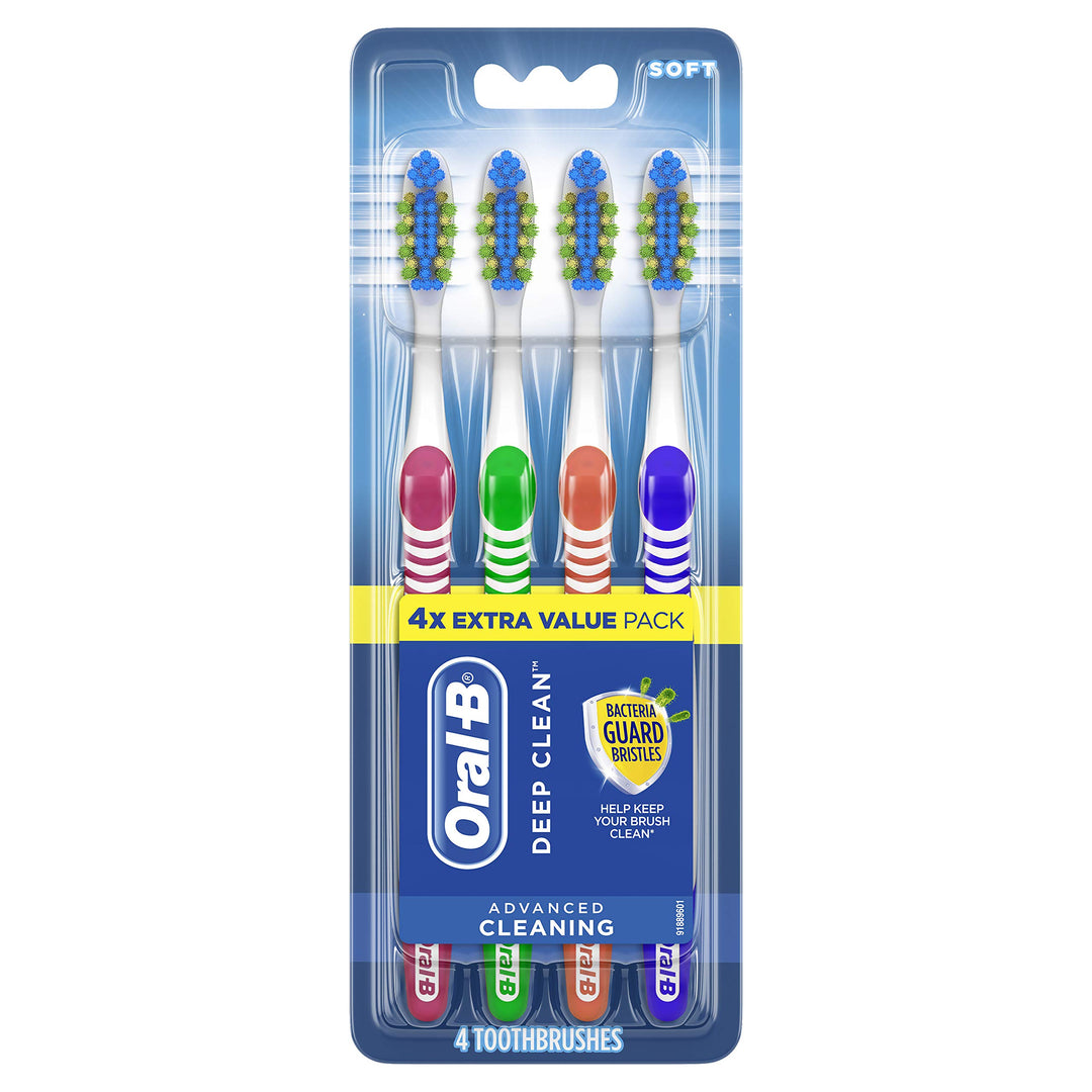 40 Soft Bristles Complete Deep Clean Toothbrush, 4 Count
