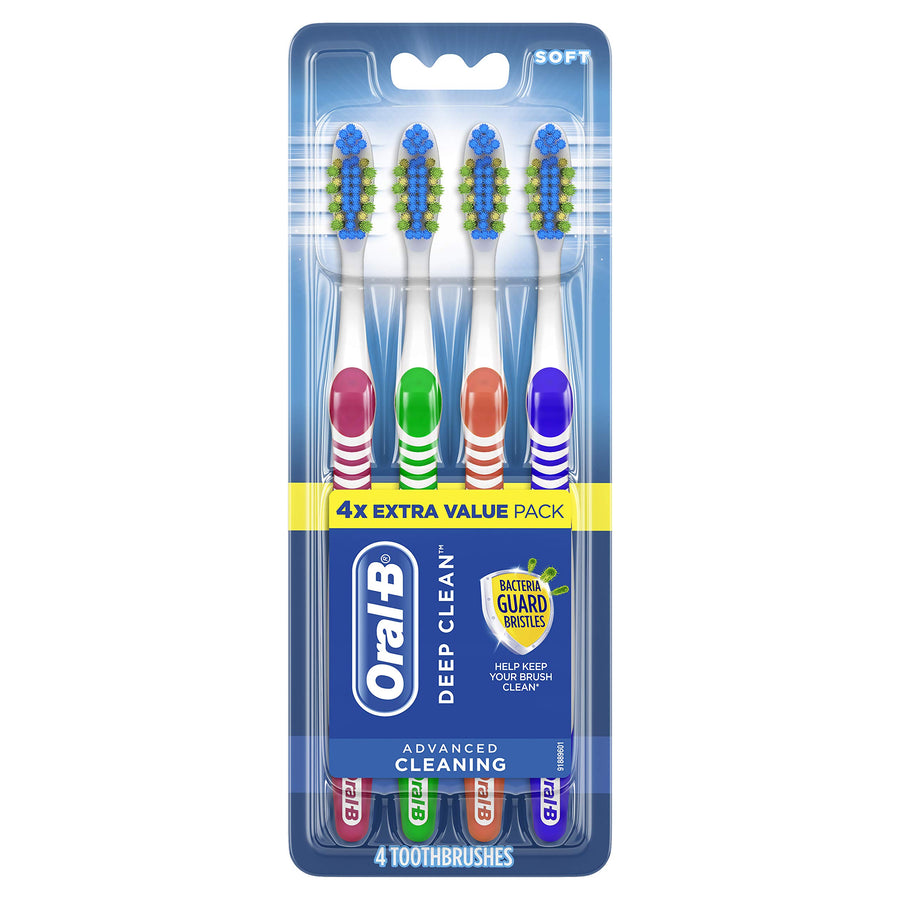 40 Soft Bristles Complete Deep Clean Toothbrush, 4 Count