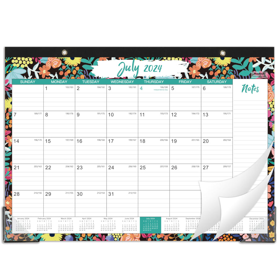 2025 Desk Calendar - 12 Months Large Desk/Wall Calendar, 17 x 12, Jan. 2025 - Dec. 2025, Large Desk Calendar 2025 with 2 Corner Protectors