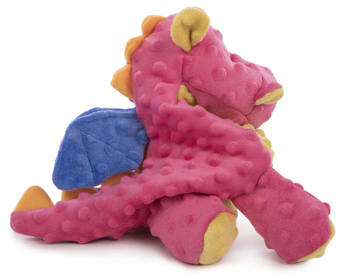 Bubble Plush Dragons Squeaky Dog Toy, Chew Guard Technology - Coral, Large