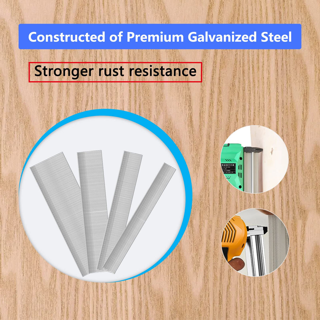 18 Gauge Brad Nails 4 Sizes (2,1-1/4,1,5/8) 1600-count Galvanized 18 GA Nail Gun Nails Assorted and Small Finishing Nails for Pneumatic, Electric Brad Nailer