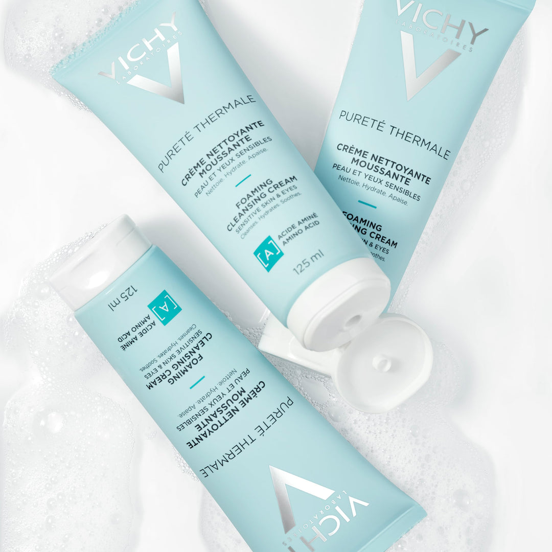Pureté Thermale Foaming Cleansing Cream | Foaming Face Wash & Makeup Remover With Purisoft & Vitamin B5 | Sensitive Skin Tested | Cleanses, Removes Makeup & Hydrates | Soap Free | Non-Drying