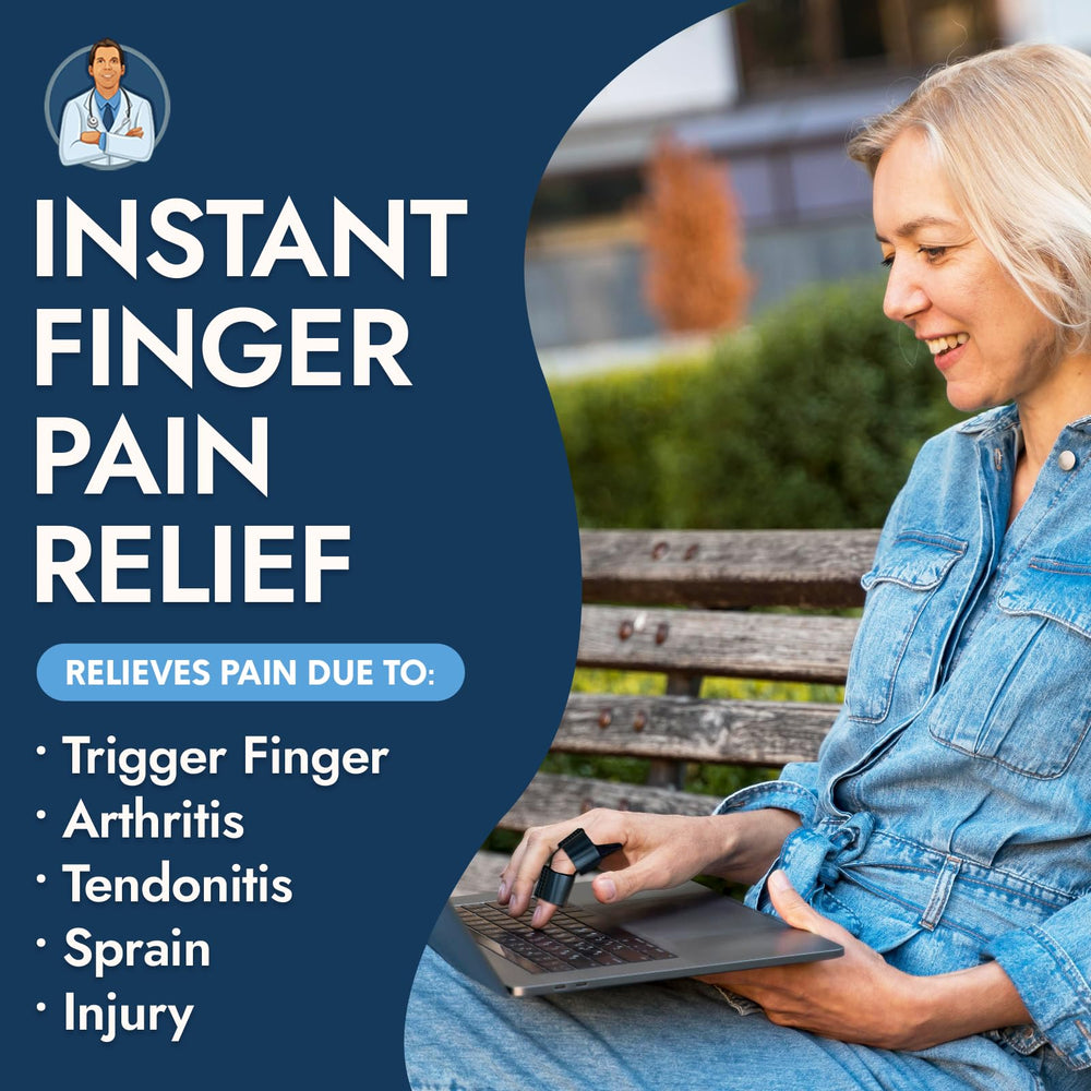 Trigger Finger Splint - 2ct - Mallet Finger Splint - Finger Brace for Arthritis, Injury, Sprain - Fits Index, Middle, & Ring Finger Pain