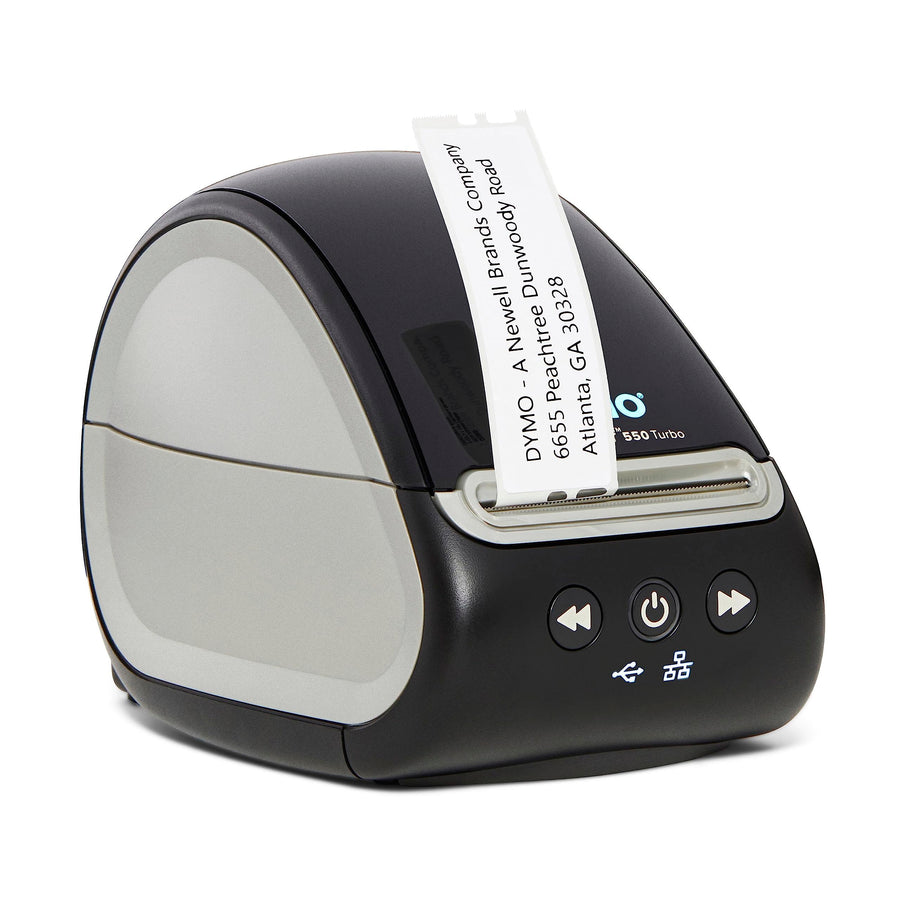 LabelWriter 550 Turbo Label Printer, Label Maker with High-Speed Direct Thermal Printing, Automatic Label Recognition, Prints Variety of Label Types Through USB or LAN Network Connectivity