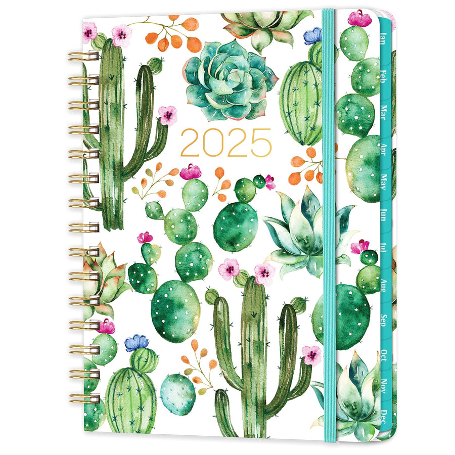 2025 Planner - Planner 2025, Weekly and Monthly Planner, Jan 2025 - Dec 2025, 8.5 x 6.4, Planner with Hardcover, Twin - Wire Binding, Monthly Tabs, Elastic Closure, Daily Organizer