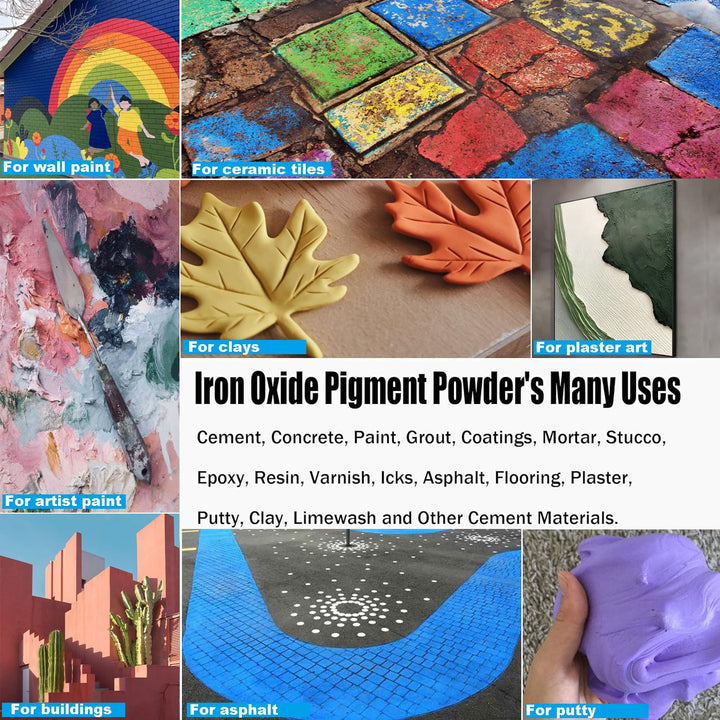 Iron oxide powder, concrete pigment- Black iron oxide pigment concrete color pigment concrete pigment powder for concrete coloring(Black,0.22lb)