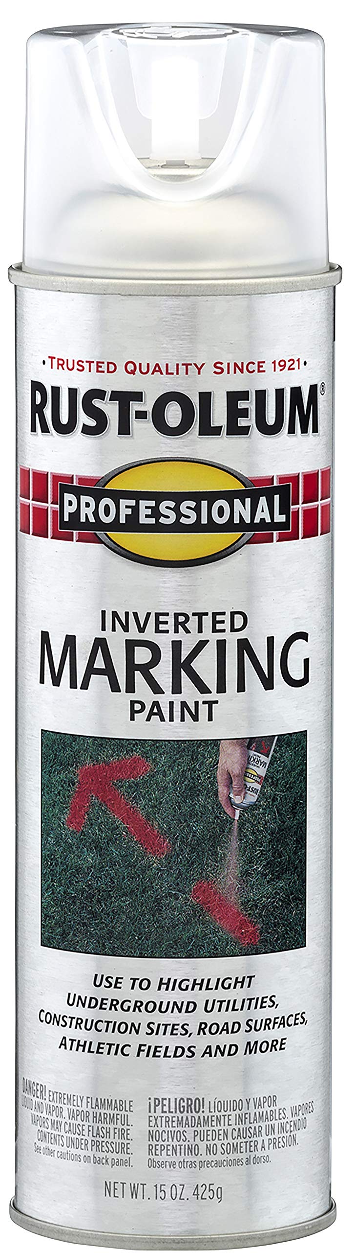 2596838 Professional Inverted Marking Spray Paint, 15 oz, Clear