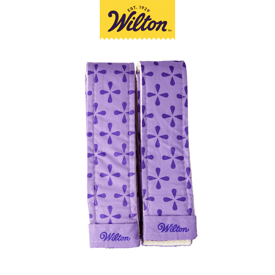 Bake-Even Cake Strips for Evenly Baked Cakes, 2-Piece Set, Purple, Fabric