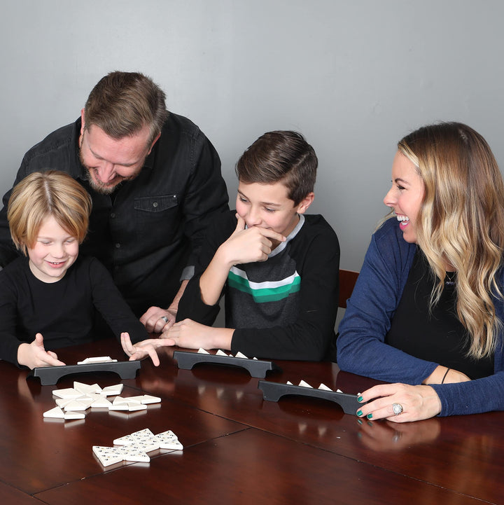 Pressman Tri-Ominos - Deluxe Edition Triangular Tiles with Brass Spinners, 5