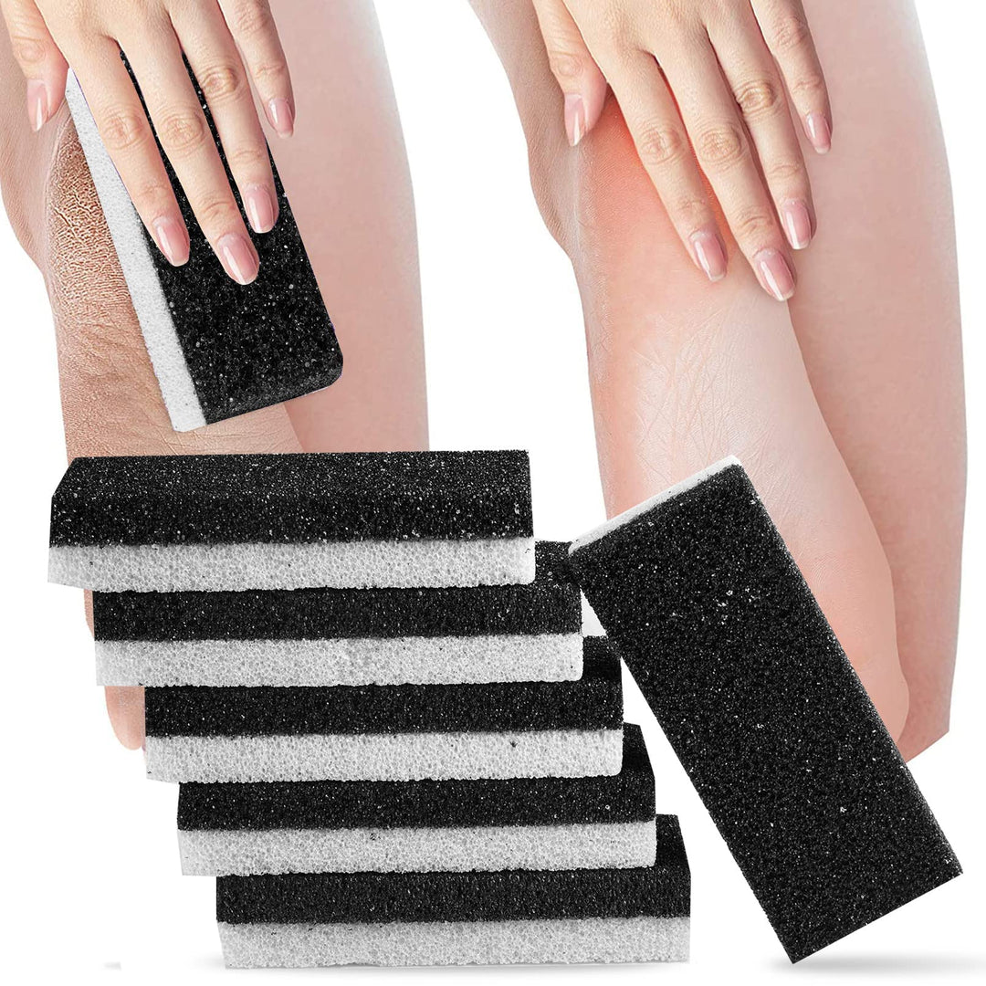 2 in 1 Pumice Stone for Feet,6 Pack Foot Scrubber & Callus Remover, Stone Scrubber for Hard Skin,Foot Pumice,Dead Skin Remover for Feet, Heels, Hands and Body