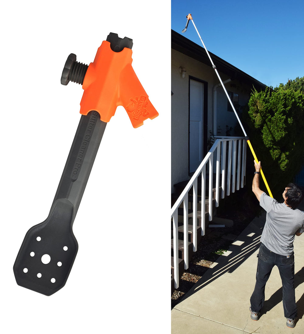 Gutter Cleaner PRO, Gutter Cleaning from The Ground, Plus Clean from roof and Ladder, and Clean Off Gutter Guards from The Ground.