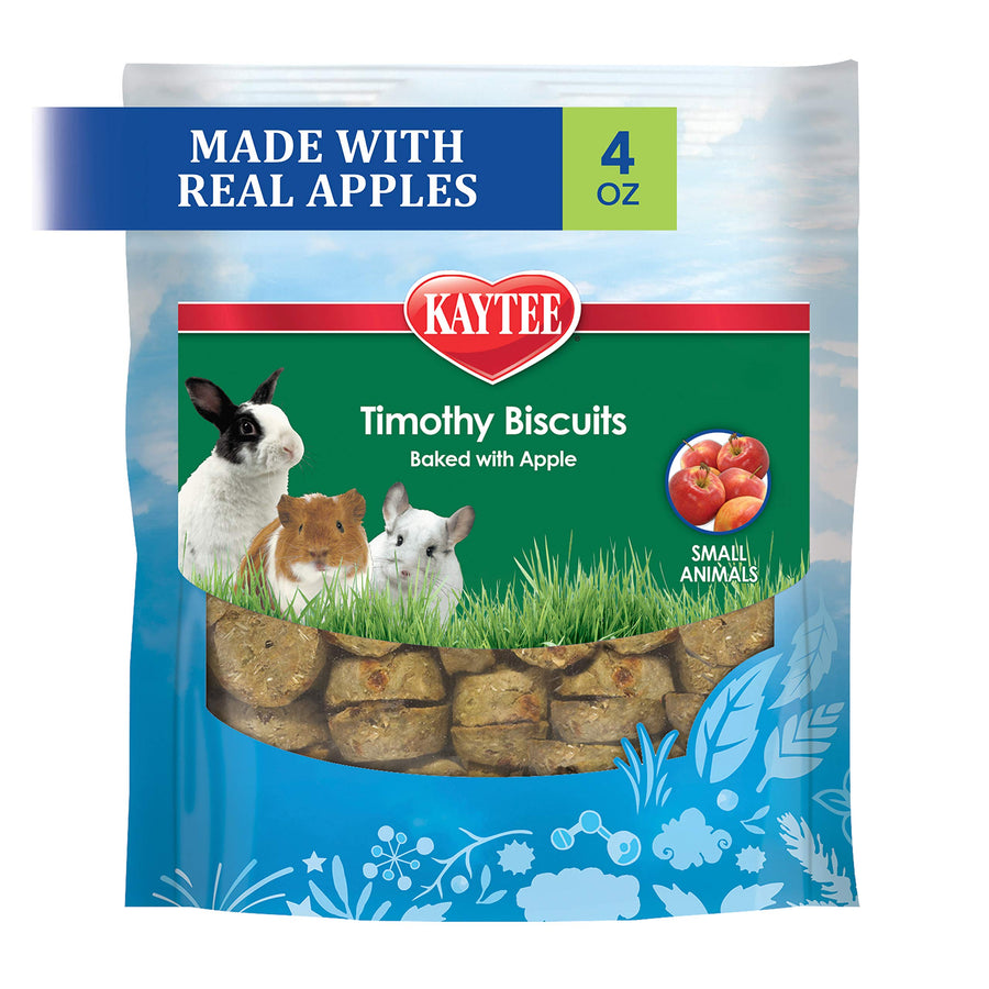 Timothy Biscuits Baked Treat for Pet Guinea Pigs, Rabbits & Other Small Animals, Apple, 4 oz