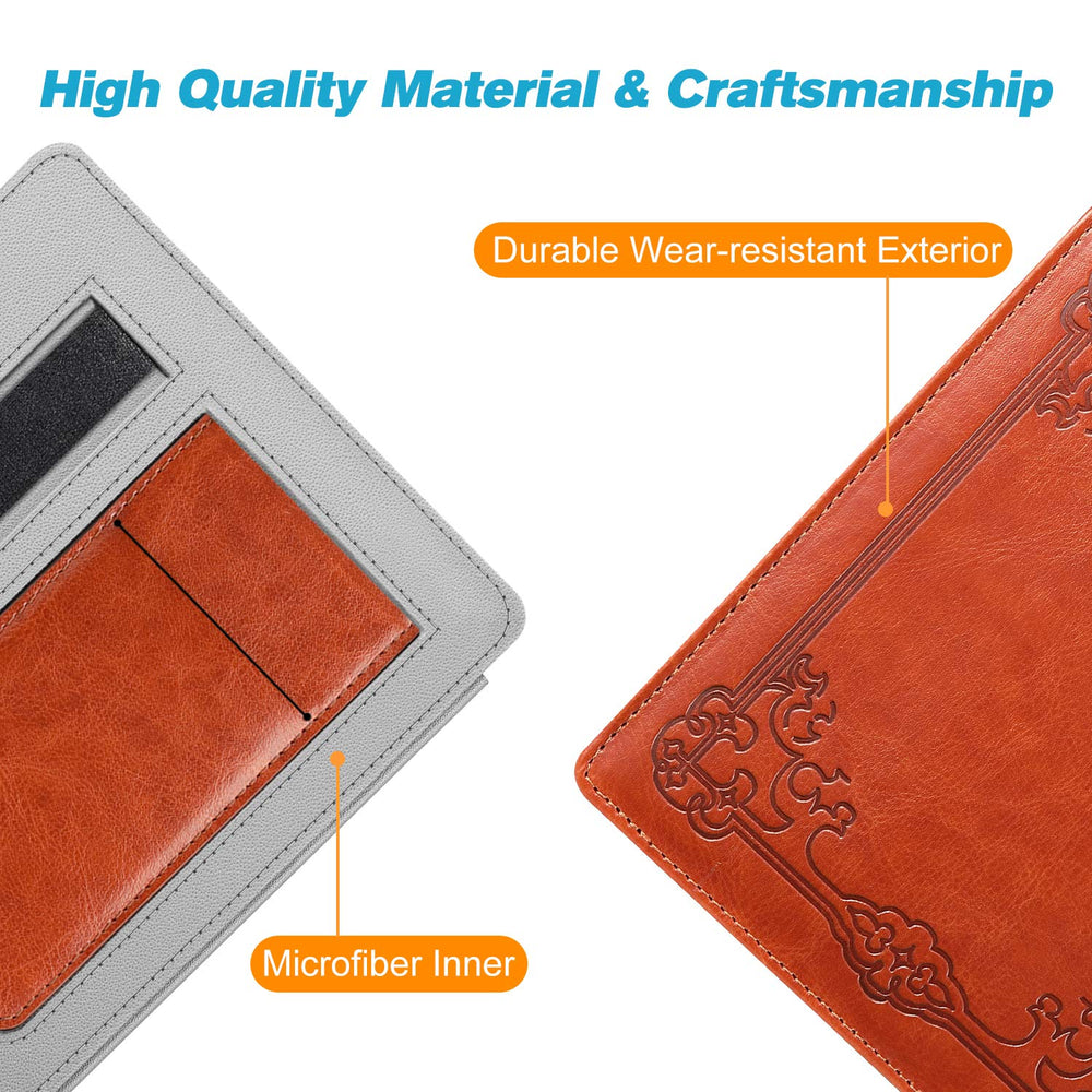 Stand Case for Kindle Oasis (10th/9th Generation, 2019/2017 Release) - Premium PU Leather Sleeve Cover with Card Slot and Hand Strap, Vintage Brown