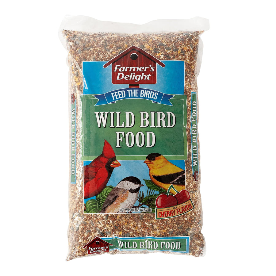 53002 Farmer's Delight Wild Bird Food with Cherry Flavor, 10-Pound Bag