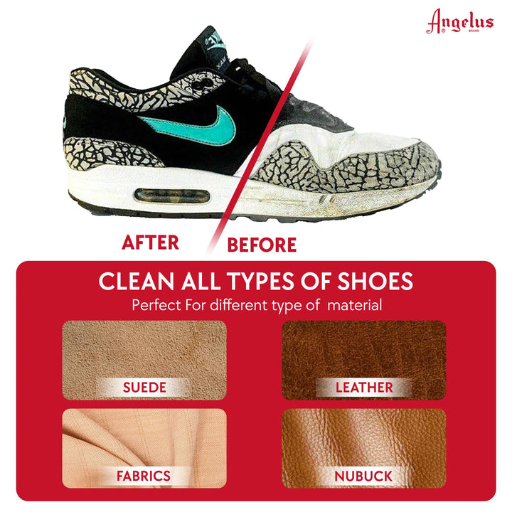 All Purpose Foam Cleaner for Shoes, Sneakers, Hiking Boots, Car Seats, Hats, Accessories - 5.5oz with Scrubbing Brush Top