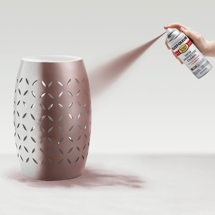 7774830 Stops Rust Protective Satin Enamel Spray Paint for Metal, Alloy and Wood (Satin Chestnut Brown - 340 Grams)