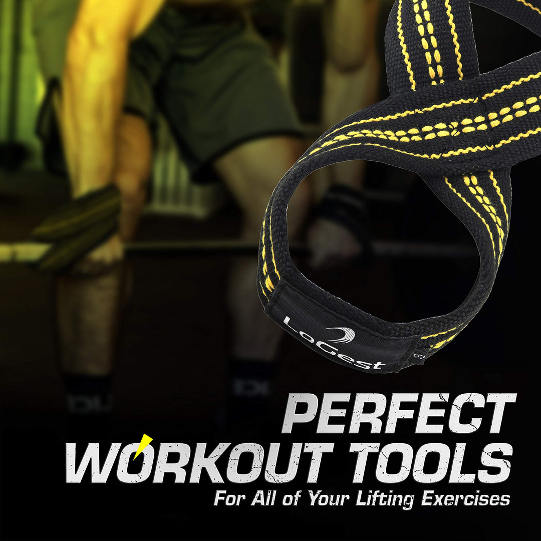 Deadlift Straps Figure 8 Lifting Strap for Power Lifters Weightlifters Workout Lifting Straps - 3 Sizes Small Medium Large - Weight Lifting Straps Non Slip Padded Dead Lift Straps Figure 8 Straps