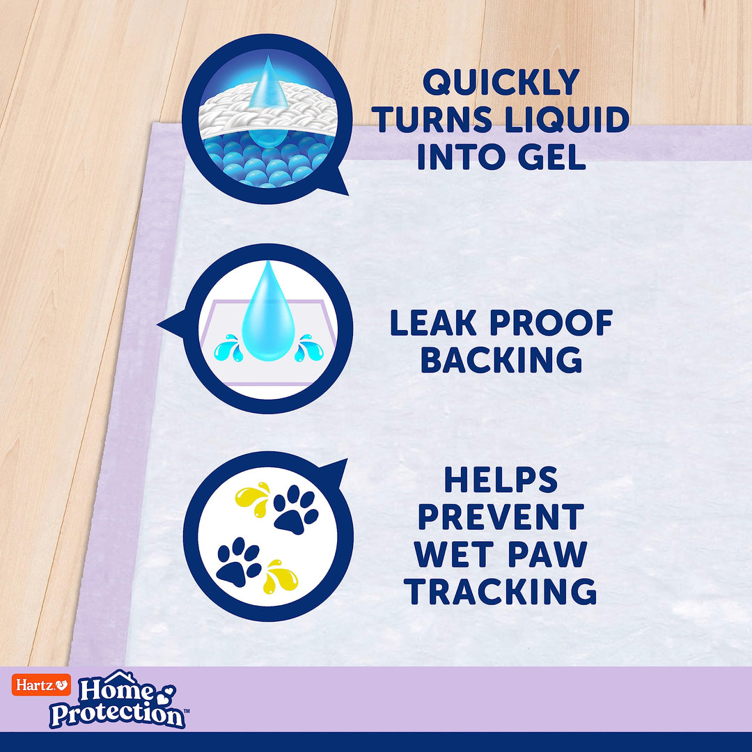 Home Protection Lavender Scented Dog Pads, XXL 80 Count, Super Absorbent & Won't Leak, Odor Eliminating