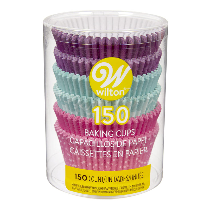 Standard Cupcake Liner Baking Cups, 150 Count, Multicolor - Patterns