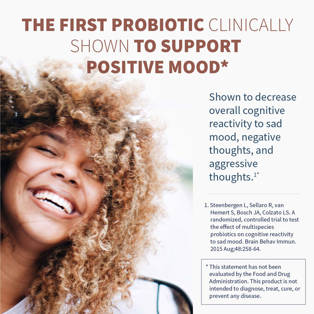 Mood Probiotic Powder Target gb-X with Bifidobacterium & Lactobacillus, Clinically Demonstrated to Promote Positive Mood, Shelf-Stable & Hypoallergenic for Men & Women (30 Packets)