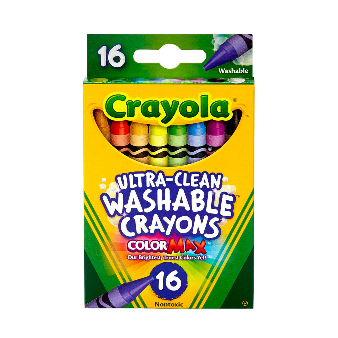 Ultra-Clean Washable Crayons (526916), 16 Colors