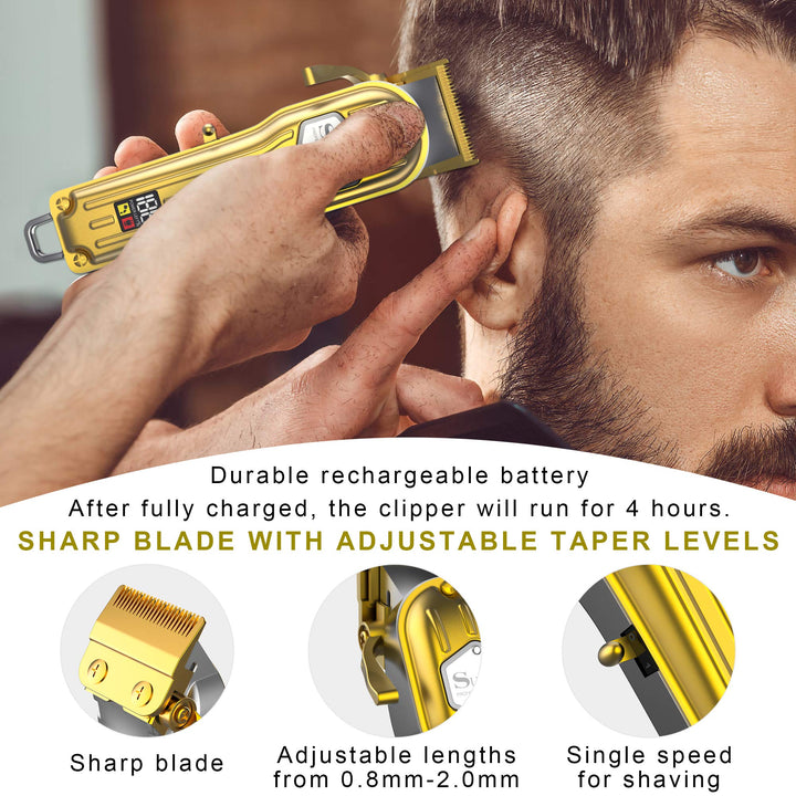 Hair Clippers for Men Trimmer for Men Hair Trimmer Beard Trimmer Barber Hair Cut Grooming Kit Machine Professional Rechargeable Cordless Quiet