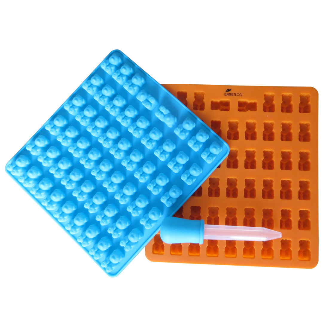 2 Pack 53 Cavity Silicone Gummy Bear Mold With a Dropper Making Gummy Candy Chocolate with Your Kids together