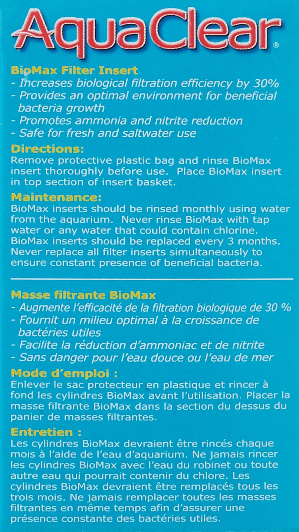 Aqua Clear 20 BioMax, Aquarium Filter Replacement Media, A1370A1