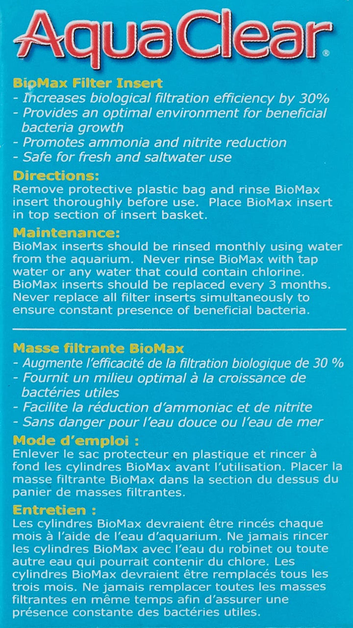 Aqua Clear 20 BioMax, Aquarium Filter Replacement Media, A1370A1