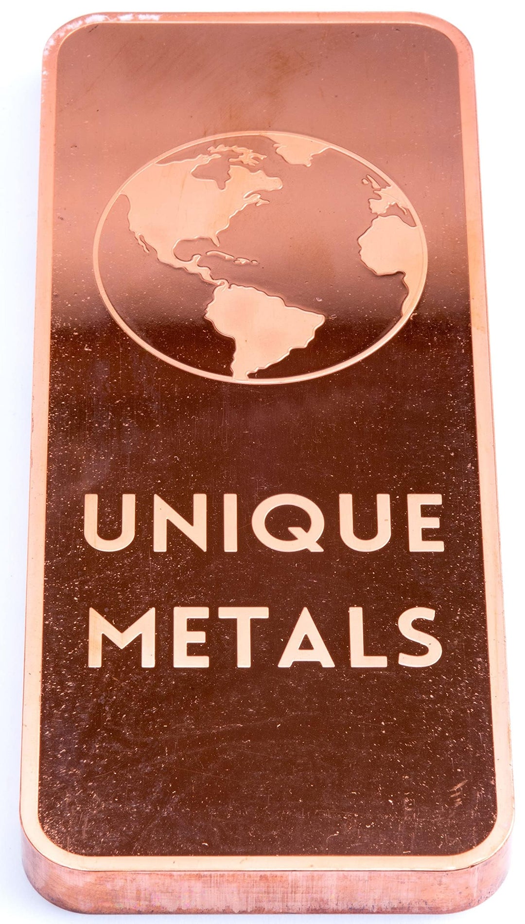 1 Kilo .999 Pure Copper Bar Bullion with Element Design -