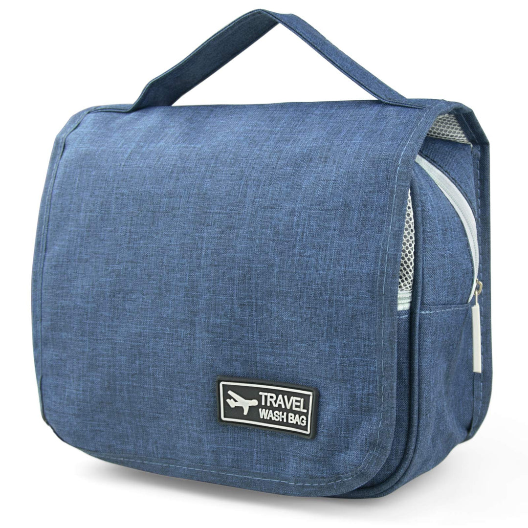 Travel Toiletry Bag,Portable Hanging Wash Bag,Makeup Bathroom Organizer (Navy Blue)