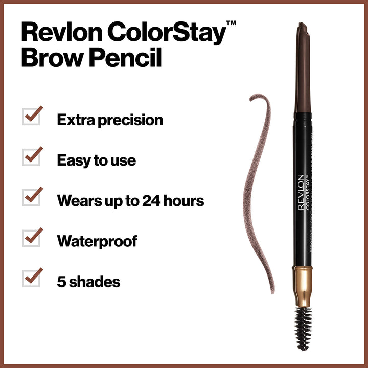 Revlon ColorStay Brow Pencil, Dark Brown