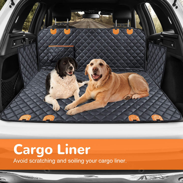 Dog Seat Cover 100% Waterproof Hammock 600D Heavy Duty Scratch Proof Nonslip Durable Soft Pet Back Seat Covers for Cars Trucks and SUVs