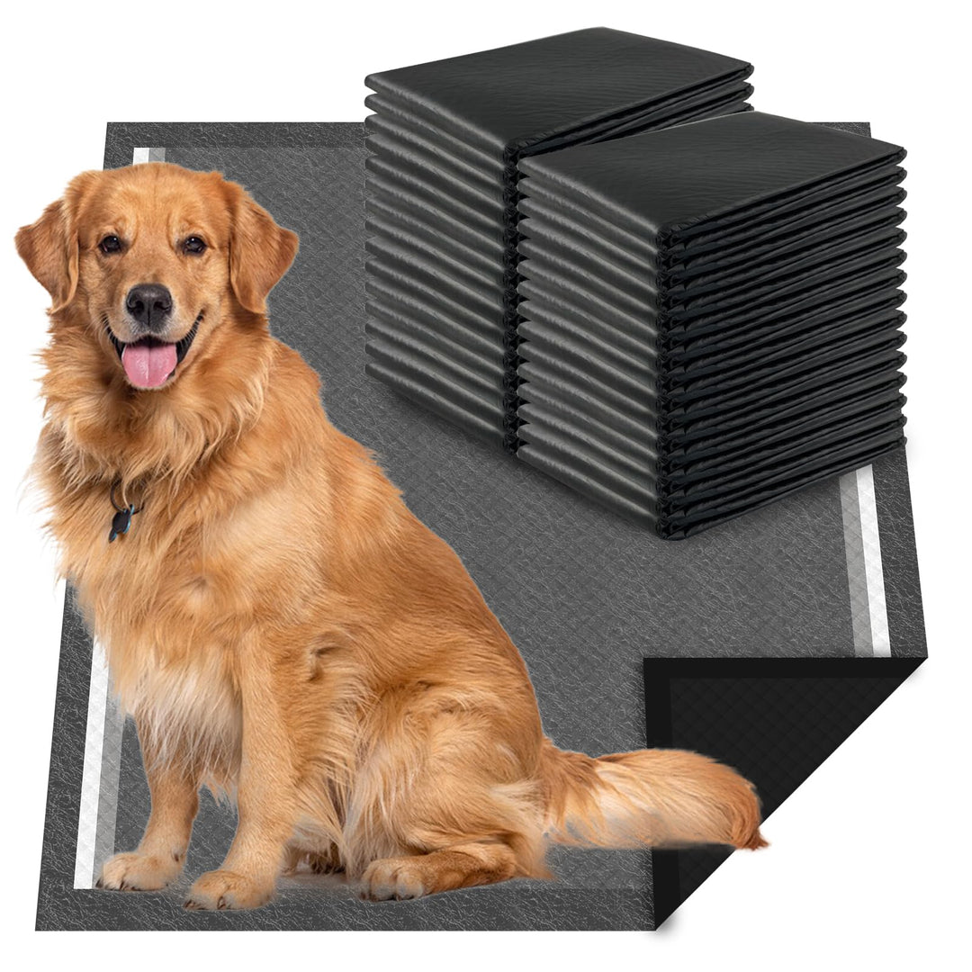 Charcoal Puppy Pads Extra Large 28“x34”, 30 Count Activated Carbon Pee Pads, X-Large Potty Pads for Dogs, Disposable Urine Bed Pads for Doggies, Piddle Training Pads for Indoor, Outdoor Use
