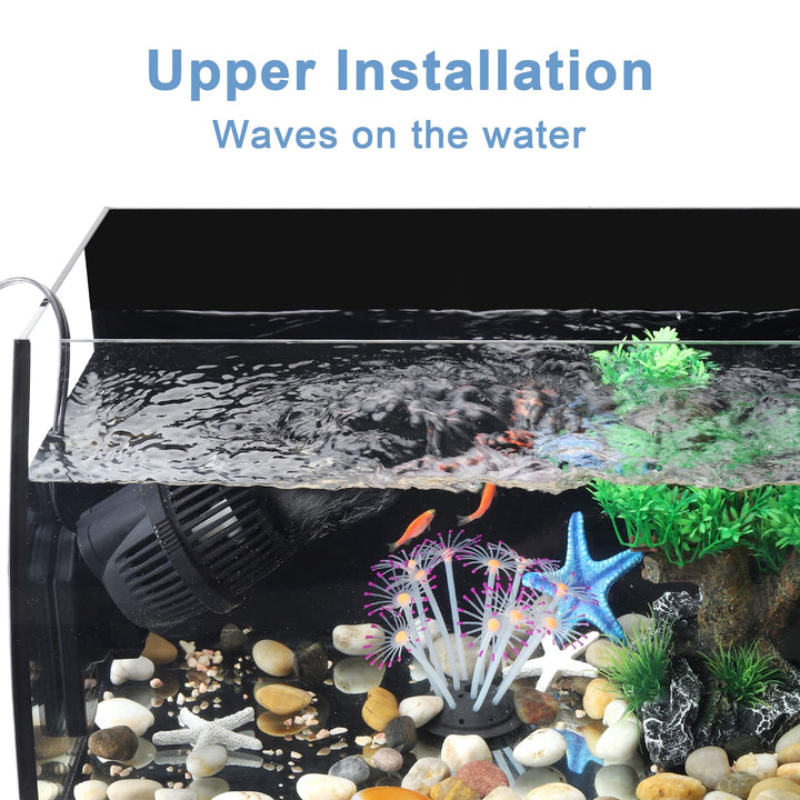 1050 GPH Aquarium Wave Maker Pump with Strong Magnetic Suction Base, Ultra-quiet 360 Degree Rotating Submersible Power Head, for 20-60 Gal Freshwater Saltwater Tank