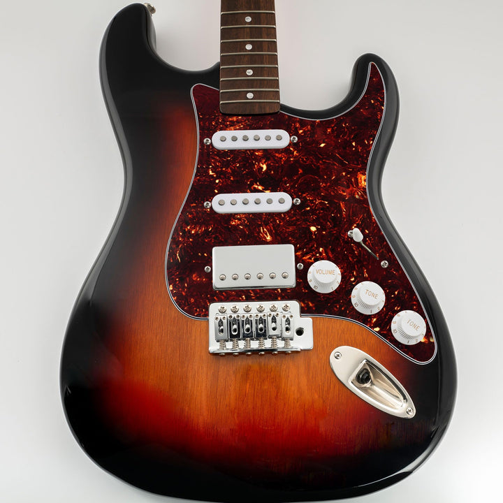 HSS 11 Hole Strat Electric Guitar Pickguard for Fender USA/Mexican Made American Standard Stratocaster Modern Style Guitar Parts,4Ply Tortoise Shell