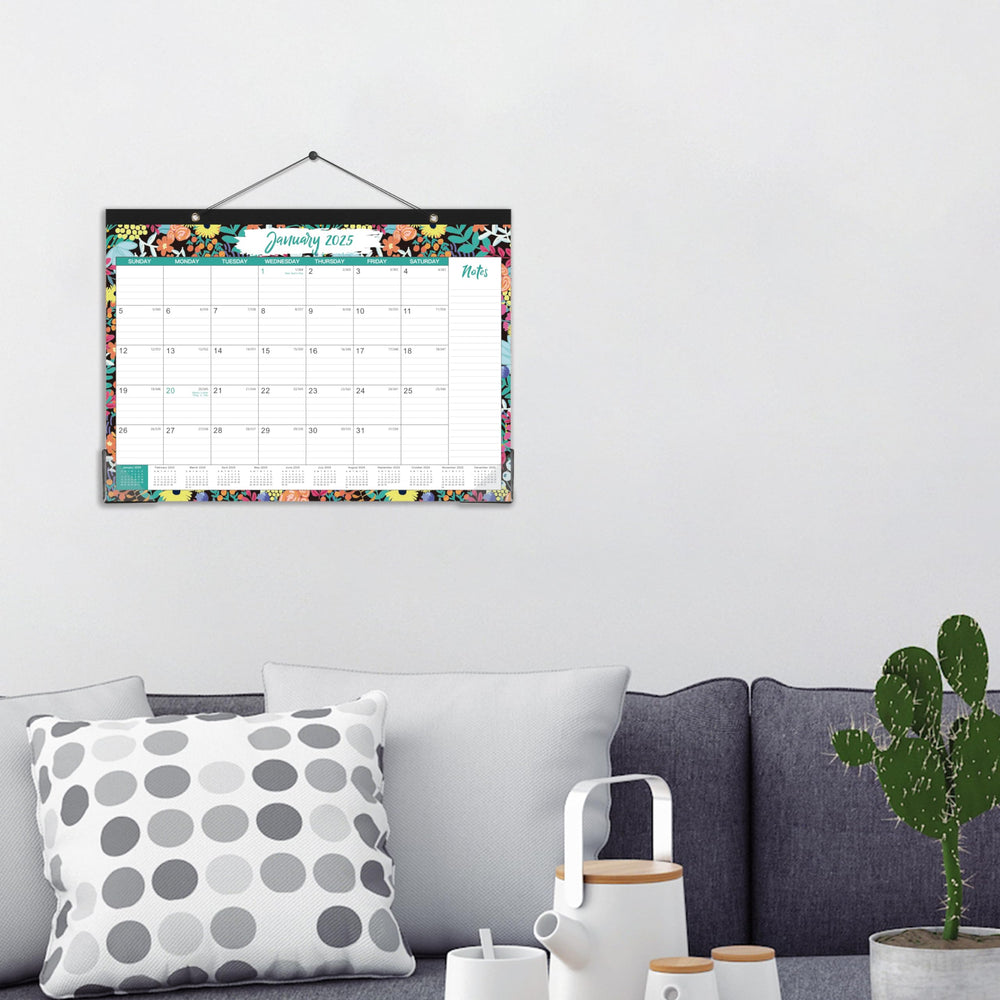 2025 Desk Calendar - 12 Months Large Desk/Wall Calendar, 17 x 12, Jan. 2025 - Dec. 2025, Large Desk Calendar 2025 with 2 Corner Protectors