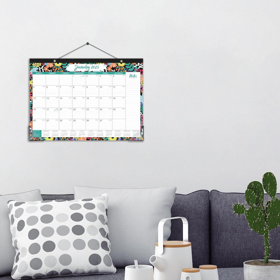 2025 Desk Calendar - 12 Months Large Desk/Wall Calendar, 17 x 12, Jan. 2025 - Dec. 2025, Large Desk Calendar 2025 with 2 Corner Protectors