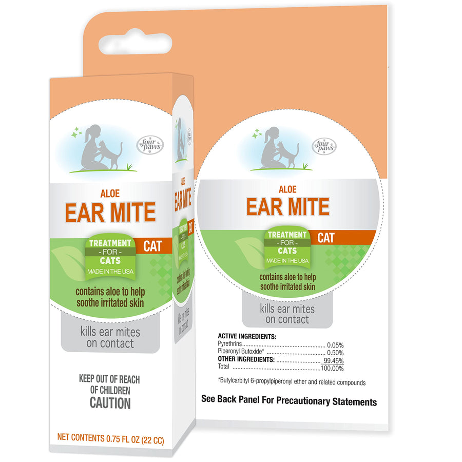 Healthy Promise Soothing Aloe Ear Mite Remedy Solution for Cats, Odor Reducing & Itch Relief, 0.75 Fl. Oz.