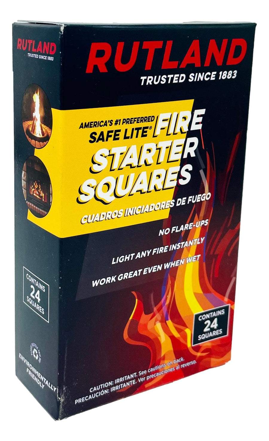 Rutland Products Safe Lite Fire Starter Squares, 24 squares - 50C