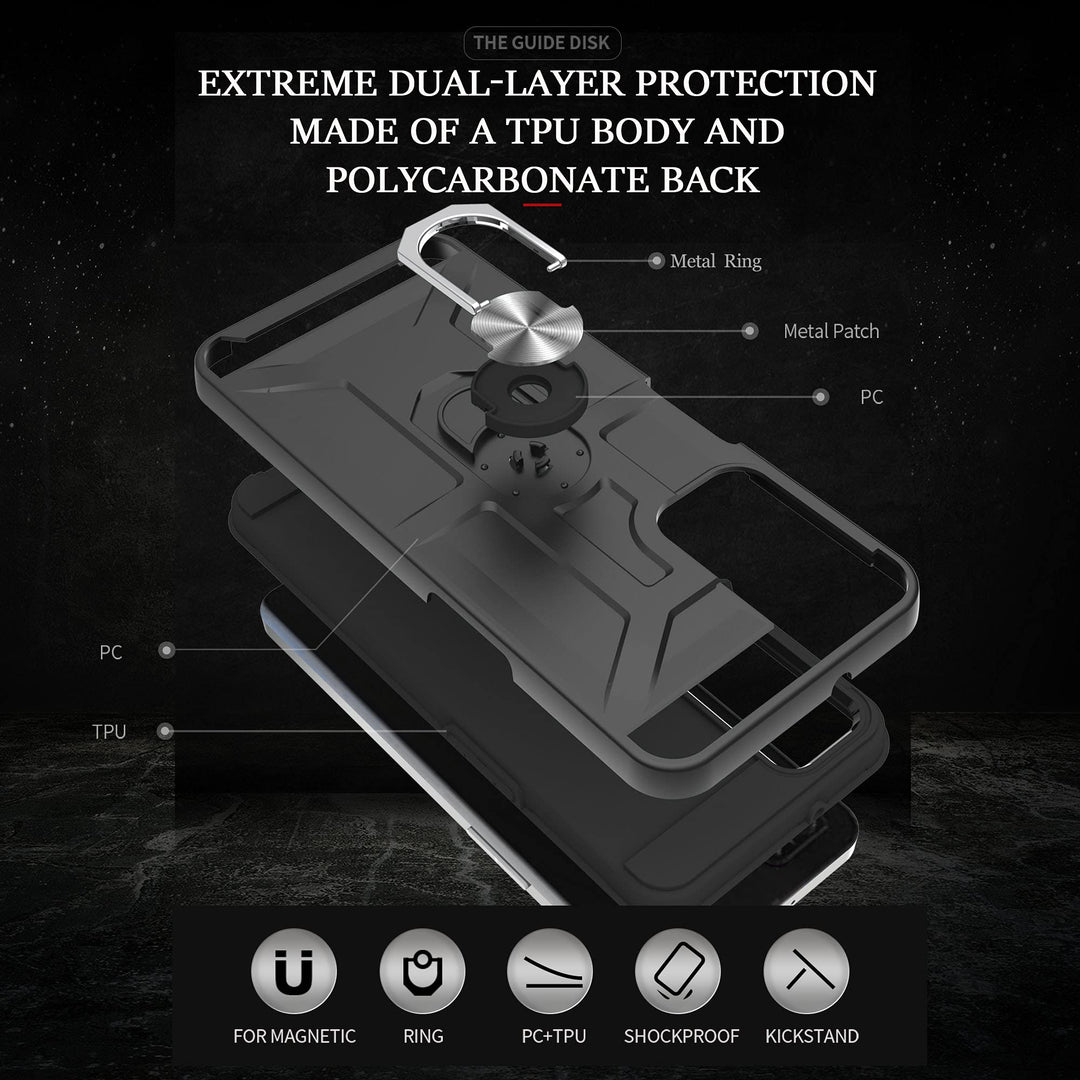 for TCL ReVVL V+ 5G Case,T Mobile Revvl V Plus 5G Case with HD Screen Protector,360 Degree Rotating Ring Kickstand Holder Dual Layers of Shockproof Case Revvl V+ 5G 6.82-ZS Rose Gold