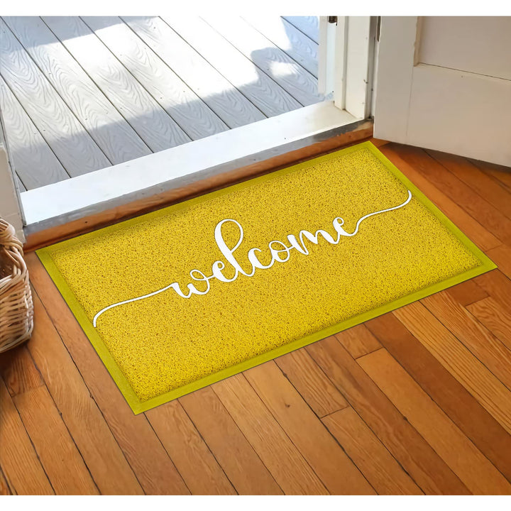 Yellow Outdoor Mat Front Door Indoor Welcome Doormat,Anti Slip Rubber Door Mat,Quickly Trap Dirt Easy to Clean