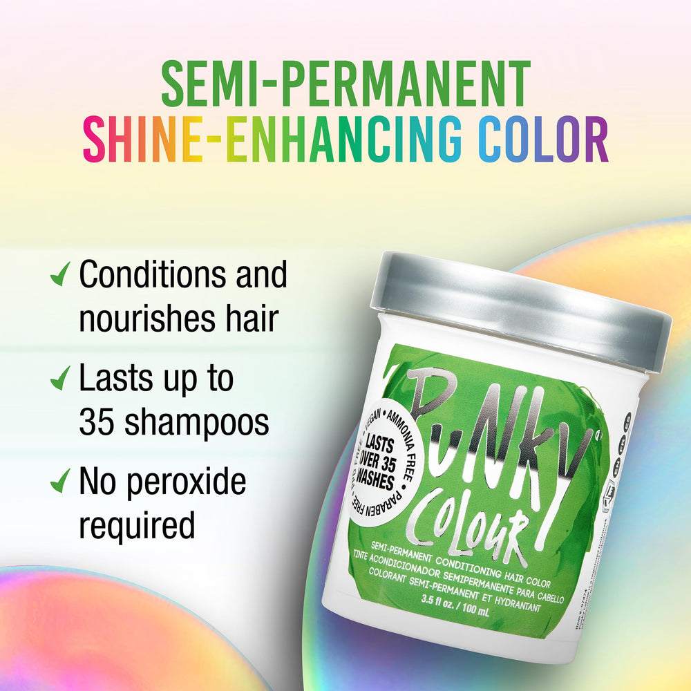 Jerome Russell Semi Permanent Hair Color Conditioning, 100ml - Spring Green (Pack of 1)