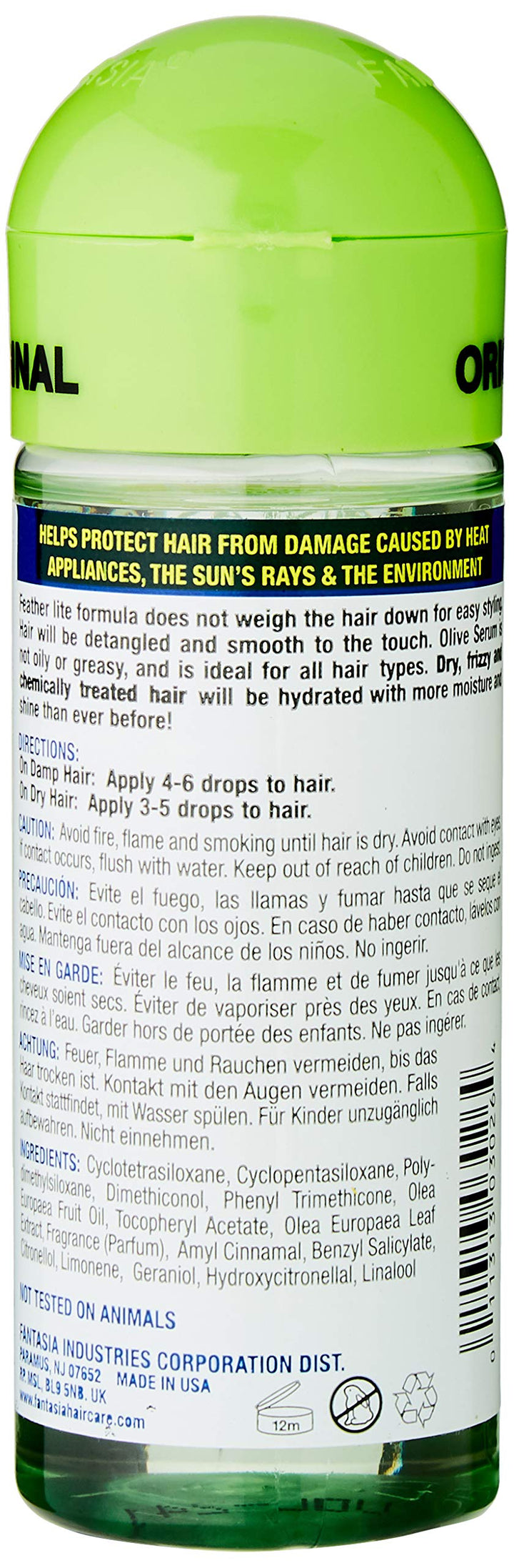 IC Olive Moisturizing Shine Serum Hair Polish, 2.0 Ounce