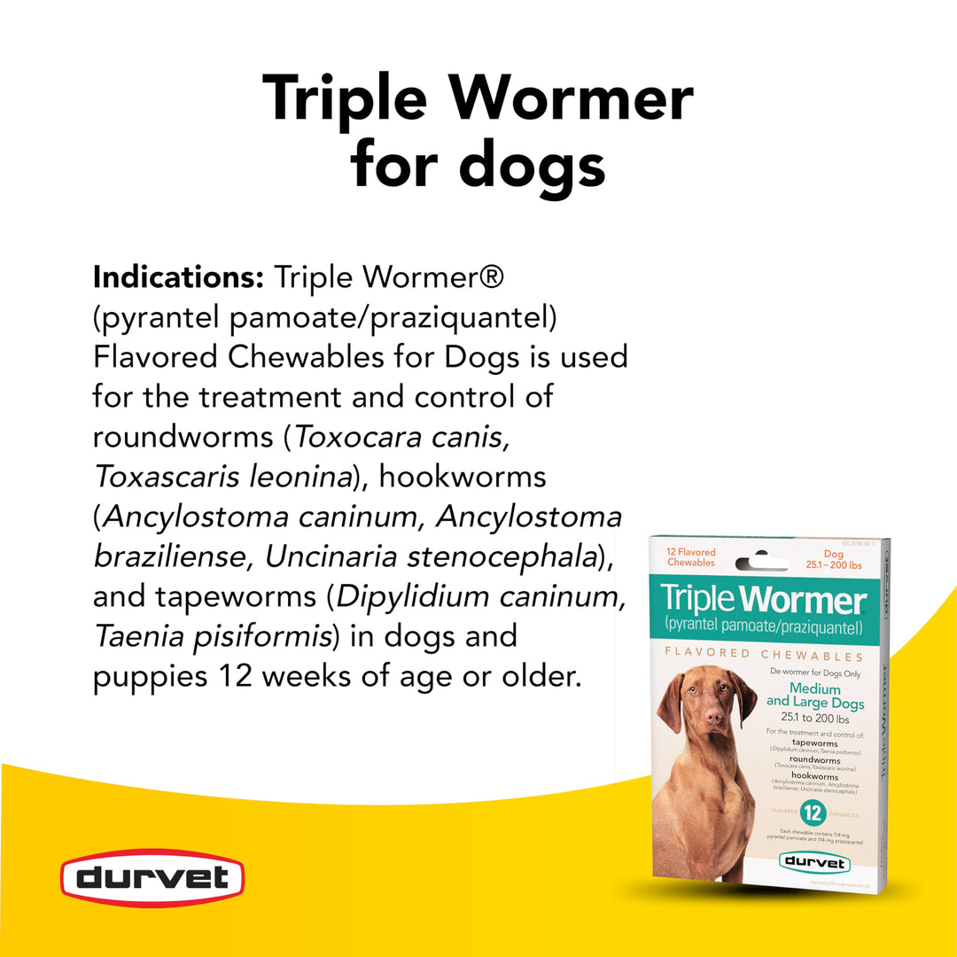Triple Wormer for Medium and Large Dogs